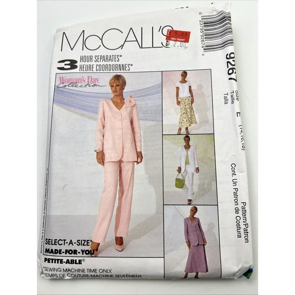 Lot of 4 Vintage Career/Outfit Sewing Patterns Simplicity/McCall’s 1996 & 1998